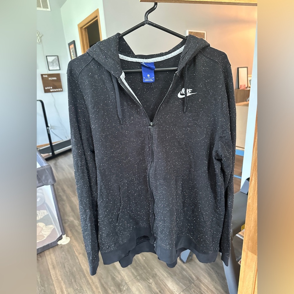 Nike Black and Multicolor Speckled Hoodie